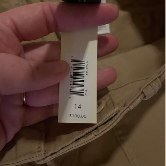 Banana Republic NWT Women's Mid Rise Slim Cargo Pants Khaki-Size 14 - Picture 7 of 10
